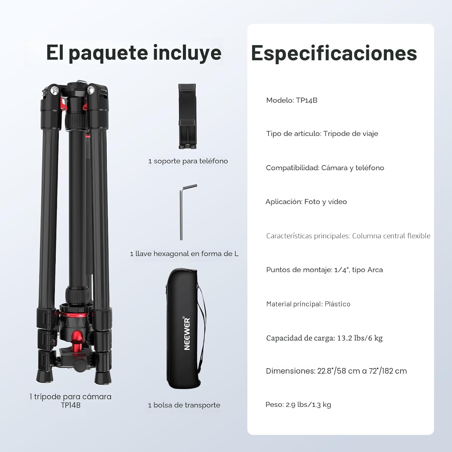 Trípode profesional para cámara Q-530